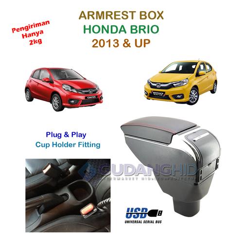 Jual Armrest Mobil Khusus Honda Brio Mobilio BRV 7 USB Port Charger
