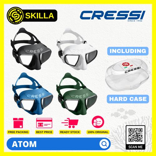 Jual Cressi Atom Freediving Spearfishing Low Volume Mask Biru Kab