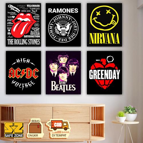 Promo Poster Kayu band musik hiasan dinding rock klasik - SZA - Jakarta