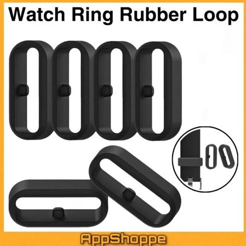 Promo Ring Loop Watch Band Strap Rubber Tali Jam 28 20 22mm BLACK OVAL ...