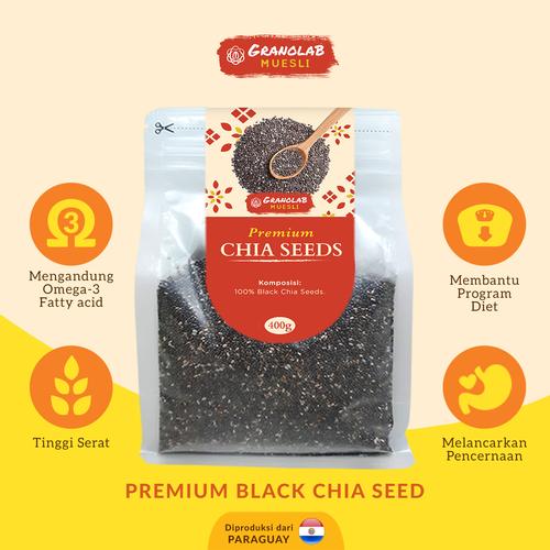 Promo Premium Black Chia Seed Chiaseed Paraguay Granolab Muesli