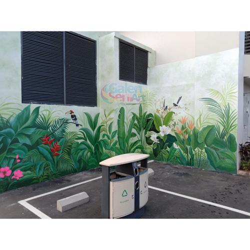 Jual Jasa lukis mural dinding lukis mural dinding tema tropical dll
