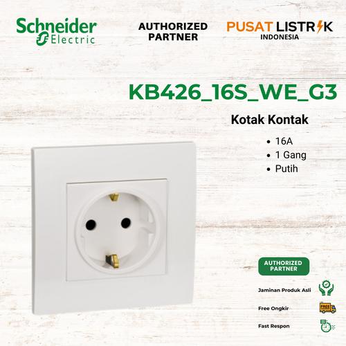 Jual SCHNEIDER STOP KONTAK VIVACE 16A 1 GANG SCHUKO - KB426 -16S - WE ...
