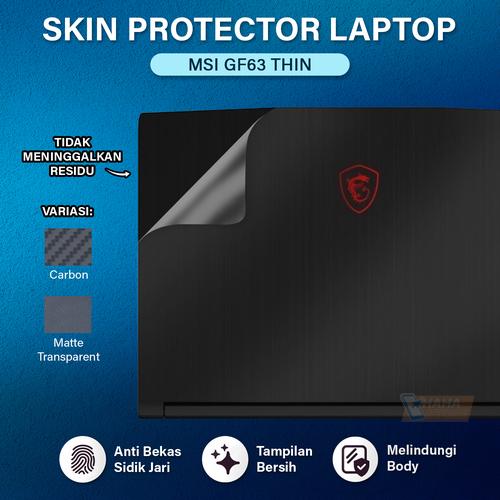 Jual MSI GF63 THIN Garskin Anti Gores Body Protector Skin Laptop Guard
