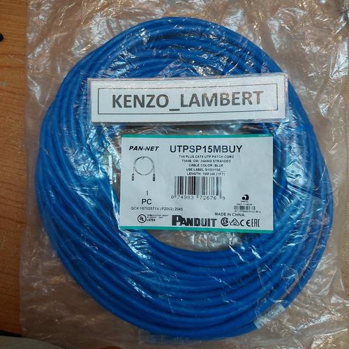 Jual PATCH CORD PANDUIT CAT 6 PANJANG 15 METER UTPSP15MBUY WARNA BIRU
