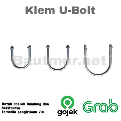 Jual Ubolt U Bolt 5/16 x 1 inch Galvanis Putih Klem pipa Klem Paralon Kota Bandung