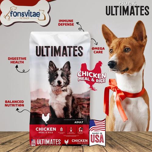 Jual PRO PAC Ultimates Chicken Meal & Brown Rice Formula 12kg - Makanan ...