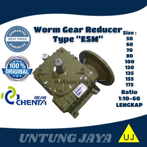 Jual WORM GEAR REDUCER GEARBOX CHENTA ESM 70 RATIO 30 Kota Surabaya