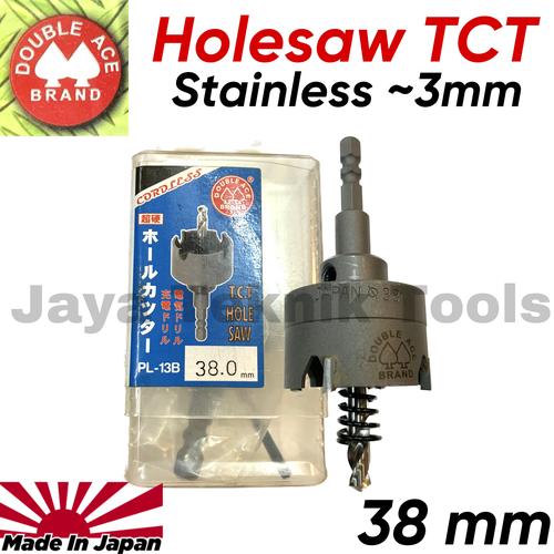 Jual Holesaw TCT 38 mm Double Ace Hole Saw Stainless Besi Pemotong