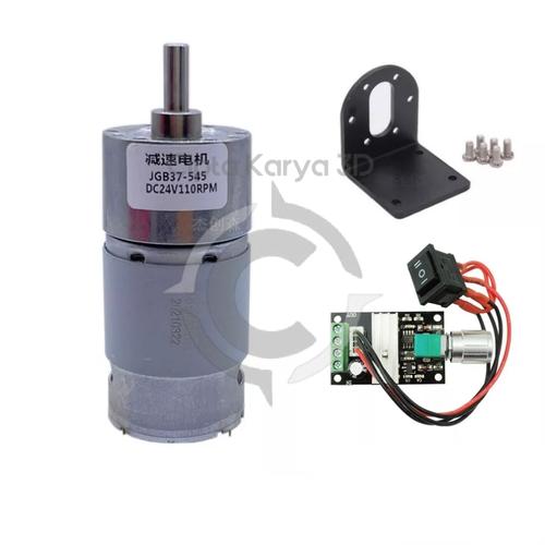 Promo DC 545 Motor 37mm Geared Reduction 12V 24V High Torque CW/CCW ...