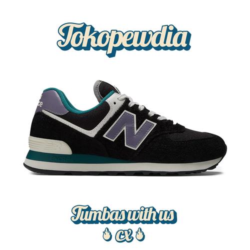 Jual New Balance 574 Black Purple Teal (U574LV2) Kota