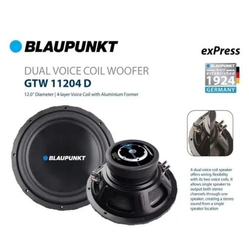 Jual Subwoofer 12 inch Blaupunkt GTW 11204 D Double Voice Coil