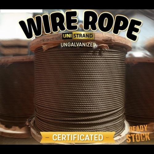 Jual Wire Rope / Seling Baja dia 10mm 6x19 IWRC Ungalvanized UNISTRAND ...