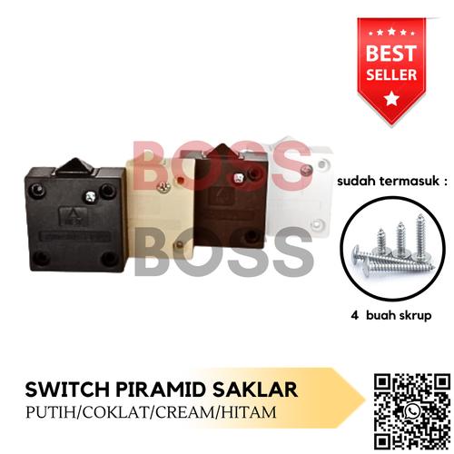 Jual SWITCH LAMPU PIRAMID SAKLAR PINTU GESER SLIDING DOOR - Putih ...