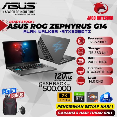 Promo Asus ROG Zephyrus G14 Alan Walker Edition GA401QEC AW Ryzen 9 ...