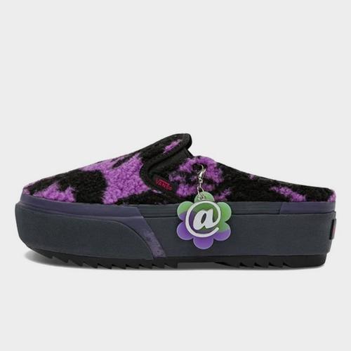 Jual Sepatu Vans Slip-on Mule Stacked Black Purple Women Original