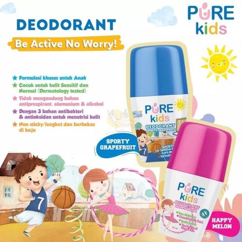 Jual Pure Kids Deodorant Penghilang Bau Badan Ketiak Anak Keringat Roll