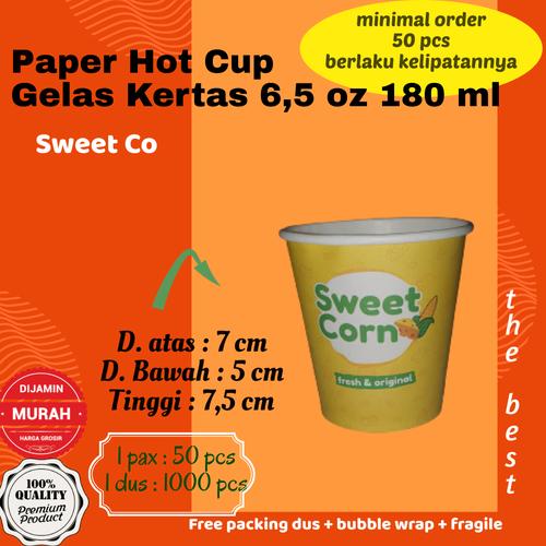 Jual Paper Hot Cup Gelas Kertas 6,5 oz 180 ml Say Jasuke 1000 pcs ...