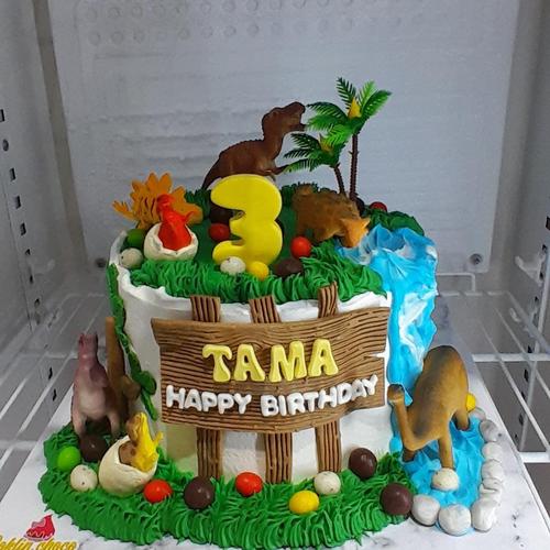 Jual CAKE BIRTHDAY DINO / DINOSAURUS cake / KUE TART DINOSAURUS