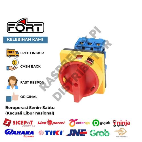 Jual FORT Cam Switch GS04-63 3P 63A ON OFF Saklar Putar Change Over ...