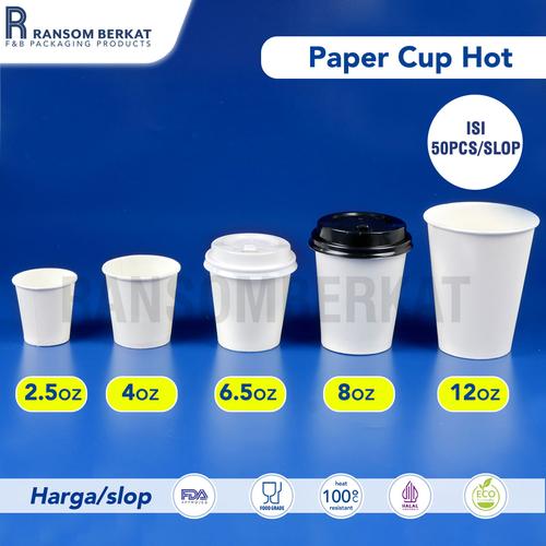 Jual Gelas Kertas Panas Putih Paper Cup Hot White Single Wall - 4oz ...