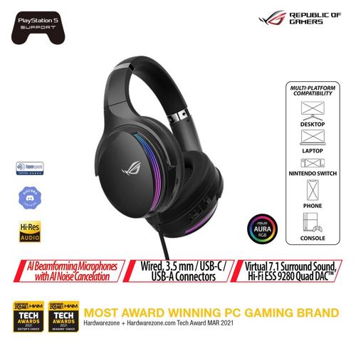 Jual Headset ASUS ROG Fusion II 500 RGB Gaming HEADPHONE Kota