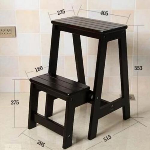 Jual kursi tangga kayu lipat multifungsi - salak brown, 40x40x70cm ...