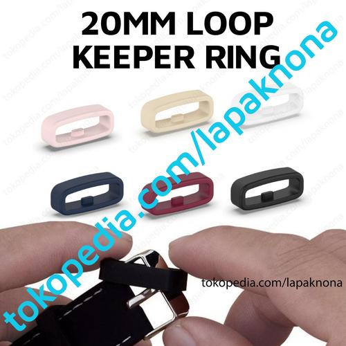 Jual 20mm Ring Loop Strap Tali Jam Tangan Keeper Holder Buckle Silicone ...