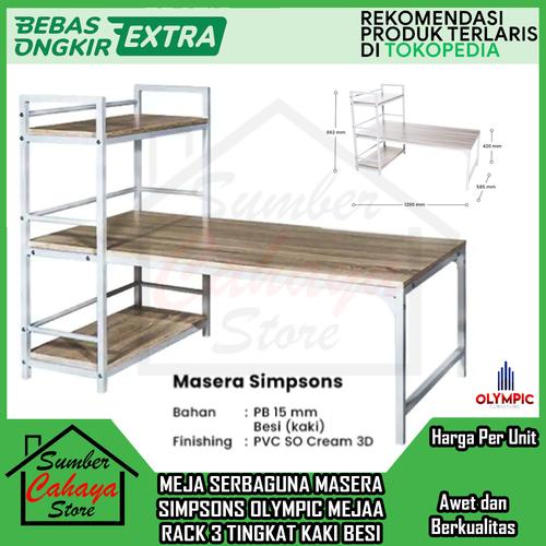 Jual Olympic Meja Serbaguna Masera Mejaa Rack 3 Tingkat Kaki Besi ...