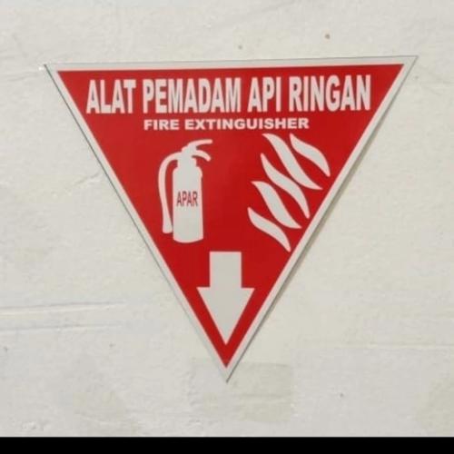 Jual STICKER ALAT PEMADAM API APAR SEGITIGA UKURAN 20 X 20 X 20 CM ...