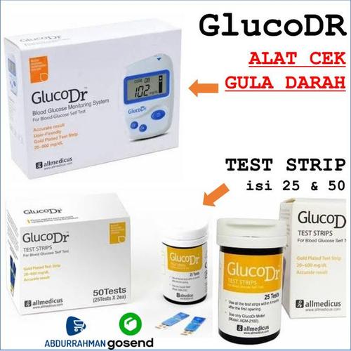 Jual Alat Ukur Cek Gula Darah Glucodr gluco dr Test Strip Code 8 AGM