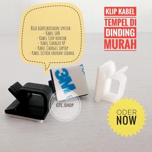 Kabel Tembok Rapi Vector Promo Klip Kabel Tempel Klem Kabel Tembok Double Tape Cable Clip ...