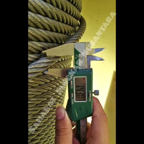 Jual Wire Rope / Kawat Seling / Kawat Baja 14 mm IWRC Ungalv RHRL BSWR ...