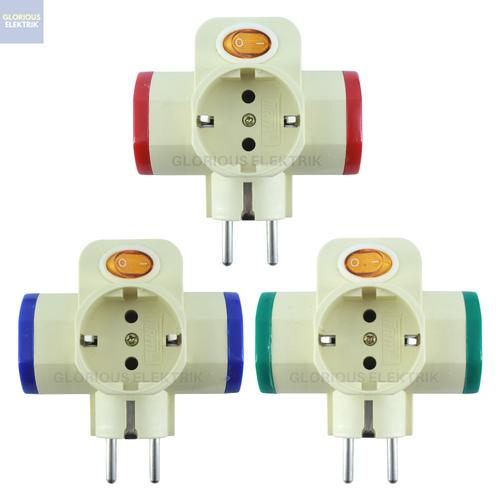 Jual Steker T Arde Colokan 3 Lubang + Saklar Switch ON OFF - Kota ...