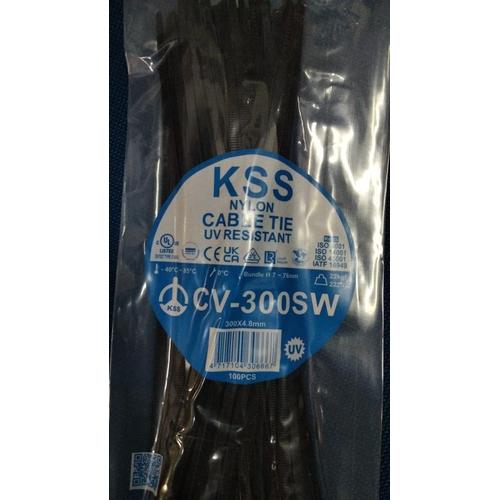 Jual KABEL TIES KSS UV RESISTANCE CV 300W TIE CABLE HITAM 300 x 7,6