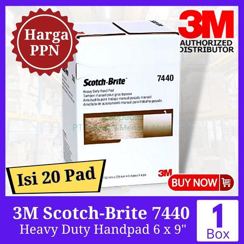 Jual 3M Scotch-Brite 7440 Heavy Duty Hand Pad (1 Box isi 20 Pcs ...