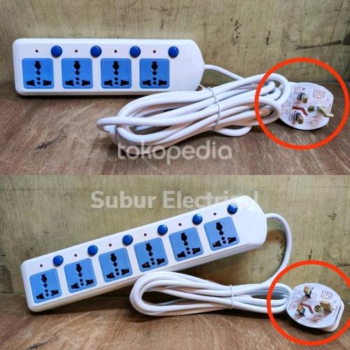 Jual Stop kontak steker kaki3 extension cable universal stop kontak ...