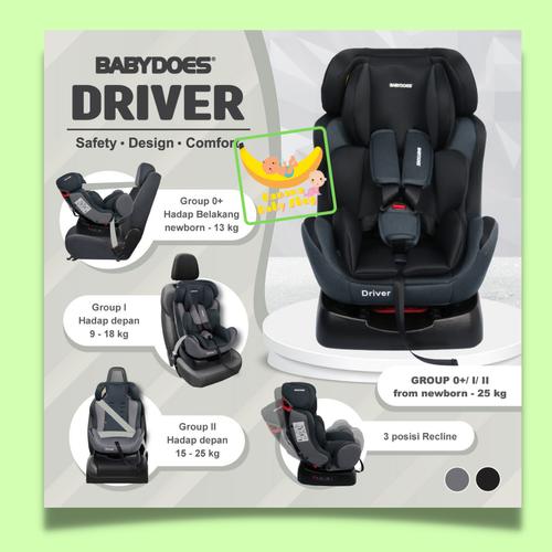 Jual Car Seat BABYDOES Driver Gojek Grey Kota Tangerang Banana Baby Shop Tokopedia