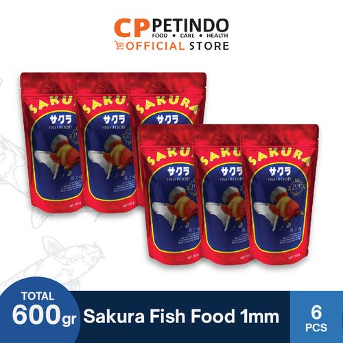 Promo Sakura Fish Food Floating Type 1mm Pakan Ikan Hias 100gr Isi 6