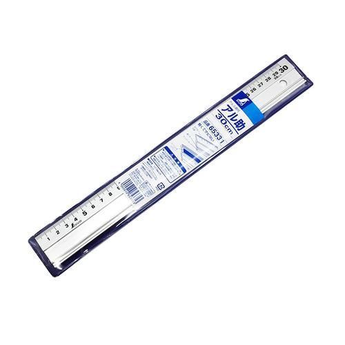 Jual SHINWA Ruler Aluminum Straight Arusuke With Rubber 300mm 30cm ...