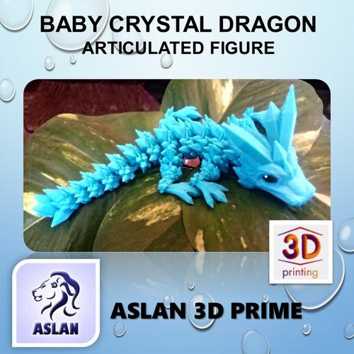Jual ARTICULATED BABY CRYSTAL DRAGON FLEXIBLE FIGURE 3D Print 22 cm ...
