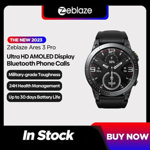 Zeblaze Ares PRO Smart Watch Ultra HD AMOLED Voice Call Sport Health  Abu-abu di Seniora's Tokopedia