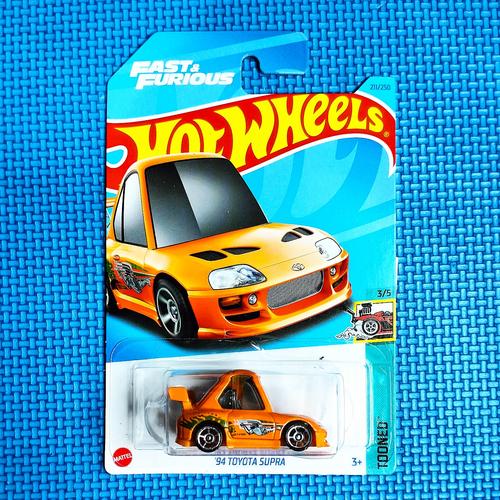 1:64 Scale Car Hot Wheels 94 Toyota Supra Tooned Die-Cast Car