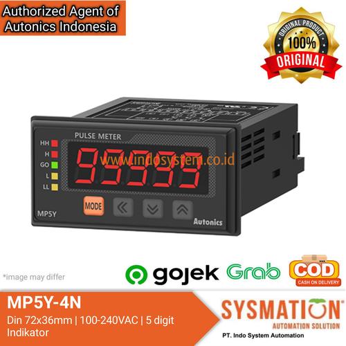 Jual Autonics MP5Y-4N Digital Panel Meter, Pulse Meter/RPM Meter - ISA ...