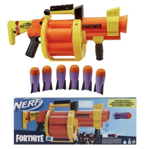 Launcher 90s Nerf Fortnite GL Rocket-Firing Blaster 6-Rocket