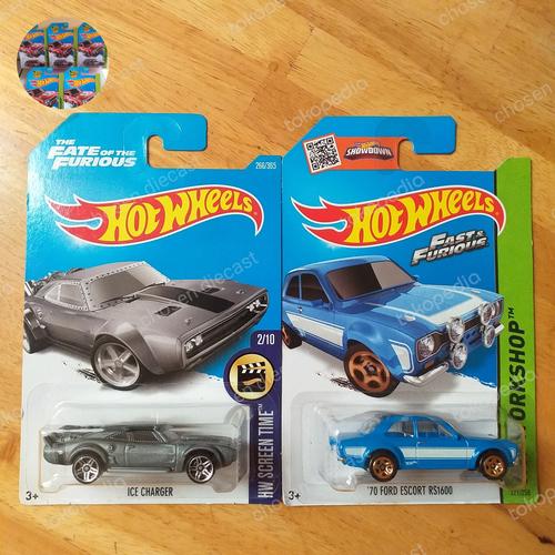 Jual hot wheels ice charger fast furious+ 70 ford escort rs1600 FF-set