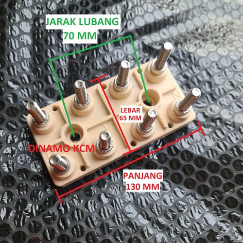 Jual Terminal Generator Block 164/184 130mm*65mm jarak lubang 70mm ...