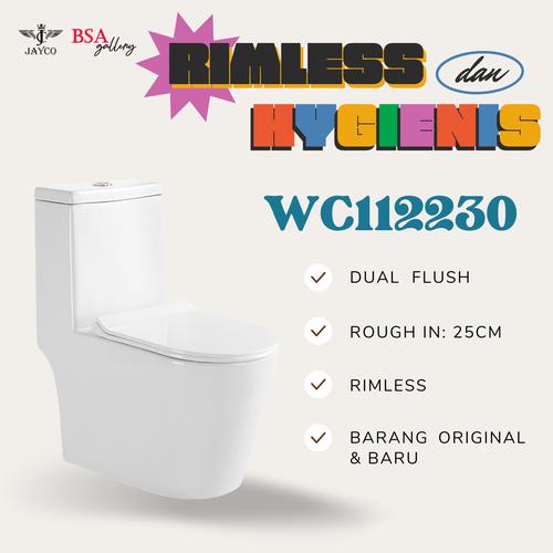 Jual KLOSET DUDUK RIMLESS JAYCO / TOILET DUDUK KAMAR MANDI MONOBLOK