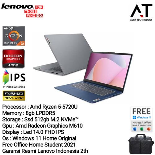 LENOVO IDEAPAD SLIM RYZEN 5-5720U/8GB/SSD 512GB/14