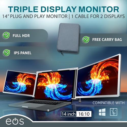 Jual Triple portable monitor 1 cable Driver FHD 1920 x 1080 SRGB 100 % ...